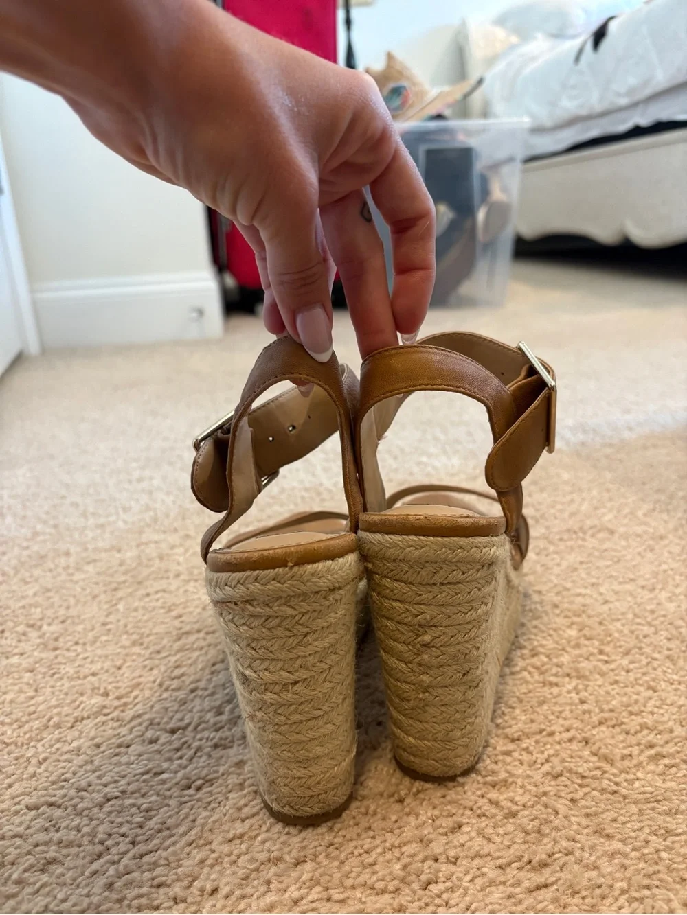 Steve Madden Tan Wedge Sandals